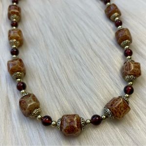 Vintage cube bead acrylic necklace